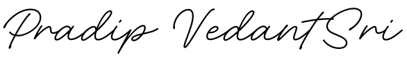 About 2 Pradeep VedantSri sig
